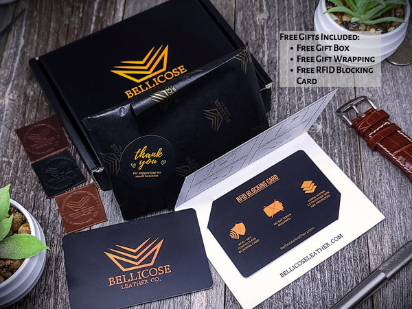Handmade Full Grain Leather Wallet, Personalized Anniversary & Christmas Gift for Him, Engraved Custom Wallets for Men, Boyfriend, Groomsmen