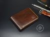 Handmade Full Grain Leather Wallet, Personalized Anniversary & Christmas Gift for Him, Engraved Custom Wallets for Men, Boyfriend, Groomsmen