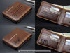 Handmade Full Grain Leather Wallet, Personalized Anniversary & Christmas Gift for Him, Engraved Custom Wallets for Men, Boyfriend, Groomsmen