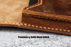 Personalized leather cell phone holster , belt clip on phone case for iPhone 17 16 15 14 13 Pro , brown leather iPhone holster Z03-IP05HS