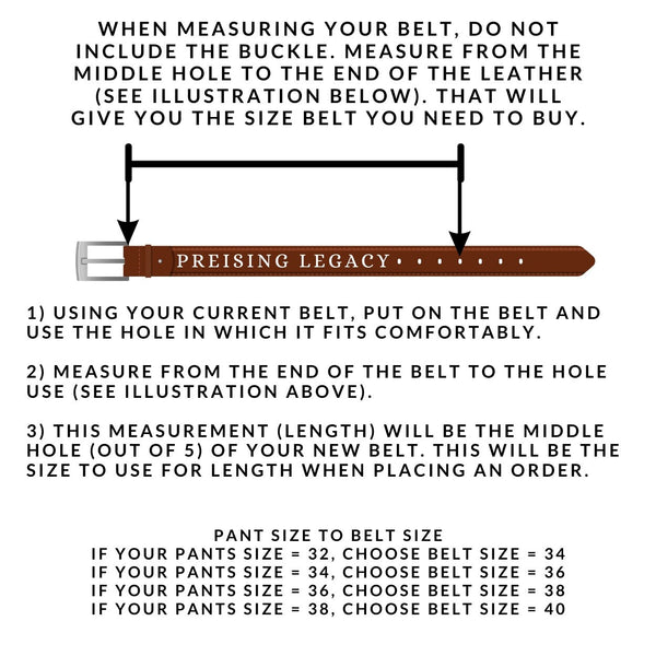 Handmade 1” Full Grain Leather Belt: Brown or Black Men’s Belt, USA Made