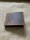 RFID Protected Vintage Buffalo Leather Wallet with 2 ID Windows