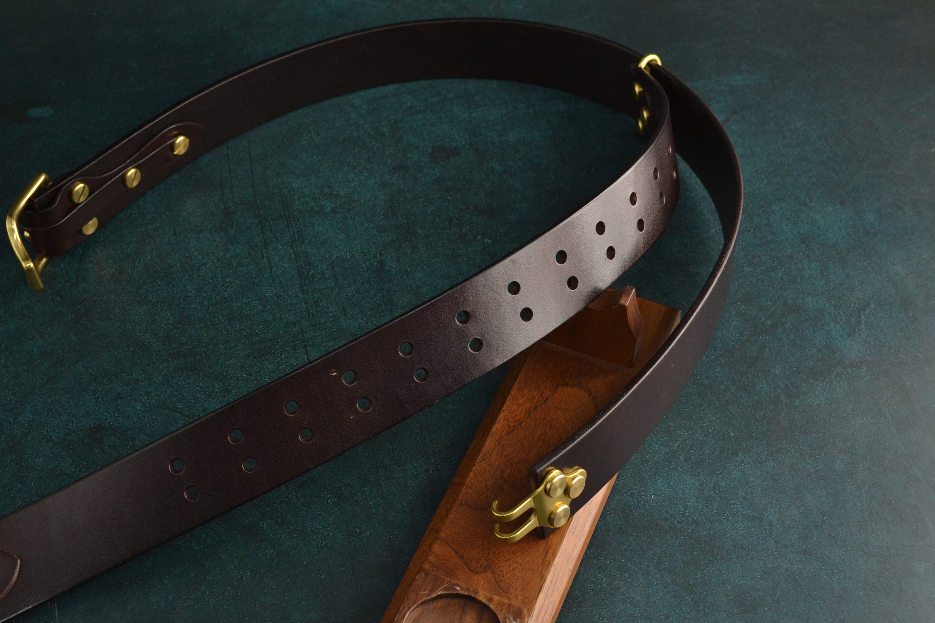 Handmade Littleton Cavalry Mens Leather Belt Man Outfit Belt