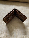 RFID Protected Vintage Buffalo Leather Wallet with 2 ID Windows
