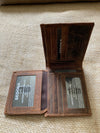 RFID Protected Vintage Buffalo Leather Wallet with 2 ID Windows
