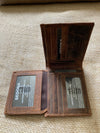RFID Protected Vintage Buffalo Leather Wallet with 2 ID Windows