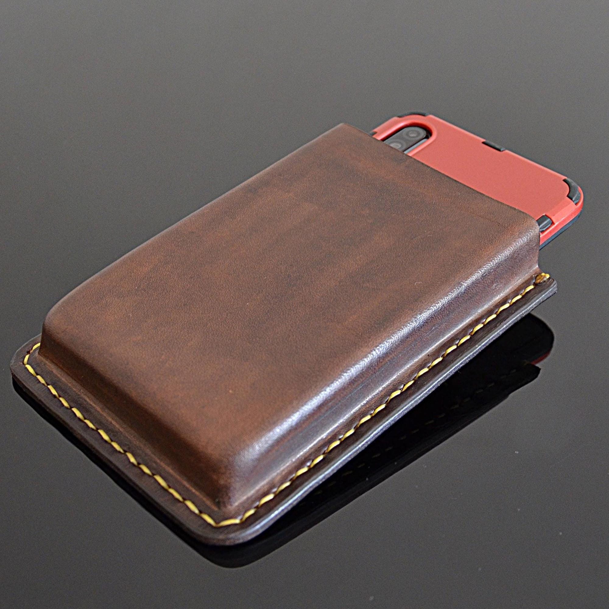 Genuine Leather Hand Stitched Cell Phone Belt Case Pouch Holster for iPhone 14 15 16 17 Pro Max Samsung Galaxy S22 S23 S24 S25 Note