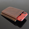 Genuine Leather Hand Stitched Cell Phone Belt Case Pouch Holster for iPhone 14 15 16 17 Pro Max Samsung Galaxy S22 S23 S24 S25 Note