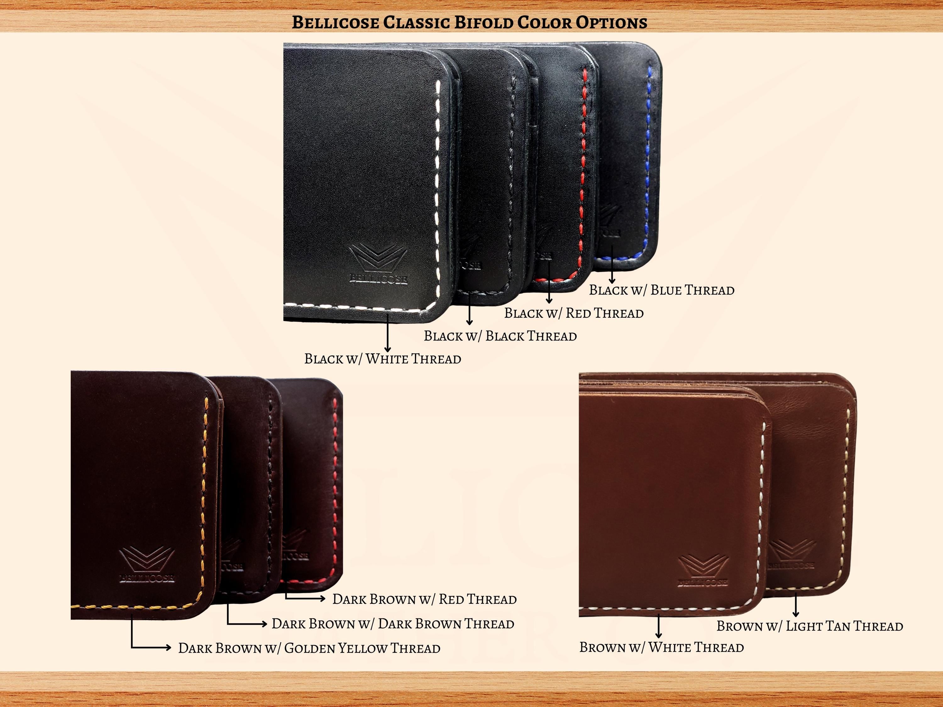 Handmade Full Grain Leather Wallet, Personalized Anniversary & Christmas Gift for Him, Engraved Custom Wallets for Men, Boyfriend, Groomsmen