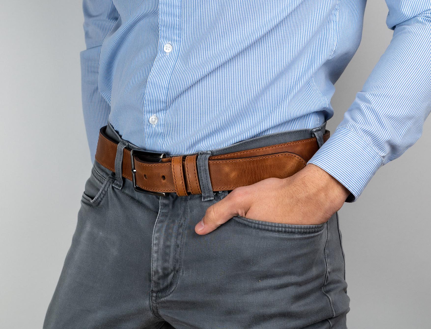 Personalized Leather Belt for Anniversary - Handcrafted Custom Belt for Him, Valentines Day Gift for Husband, Unique Boyfriend Gift