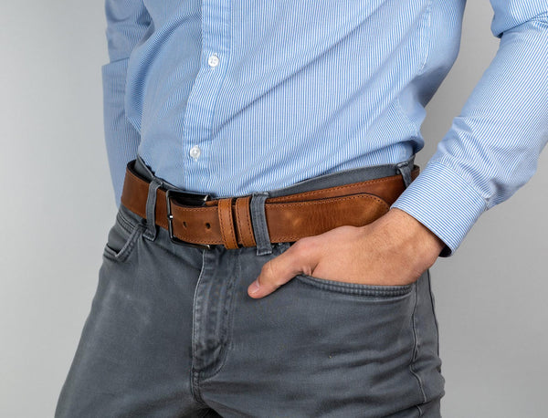 Personalized Leather Belt for Anniversary - Handcrafted Custom Belt for Him, Valentines Day Gift for Husband, Unique Boyfriend Gift