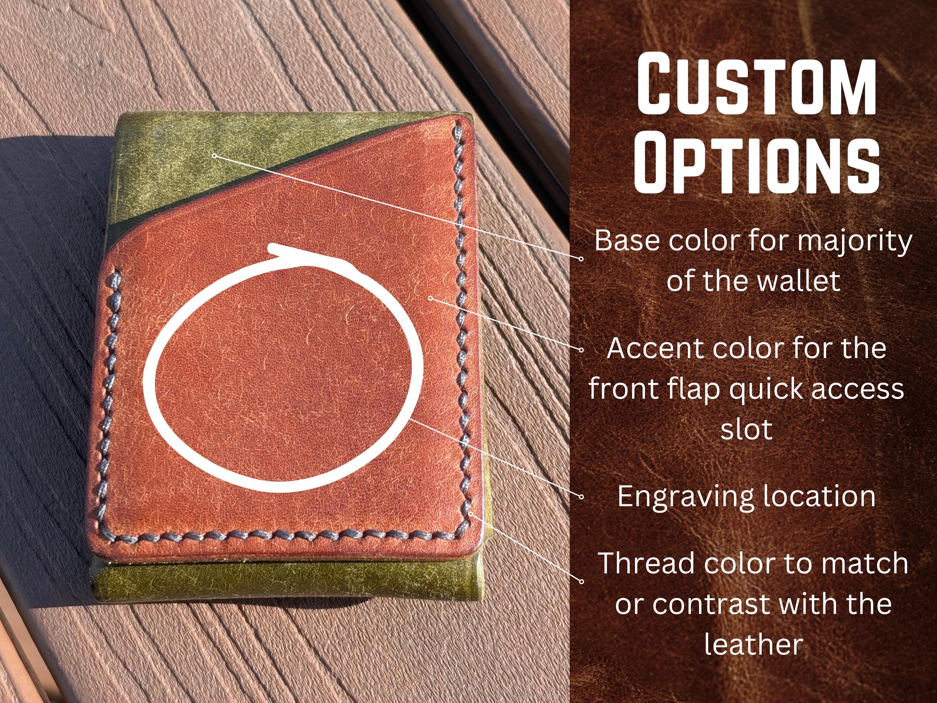 Italian Leather Flap Wallet: Minimalist Cardholder, Tap-to-Pay