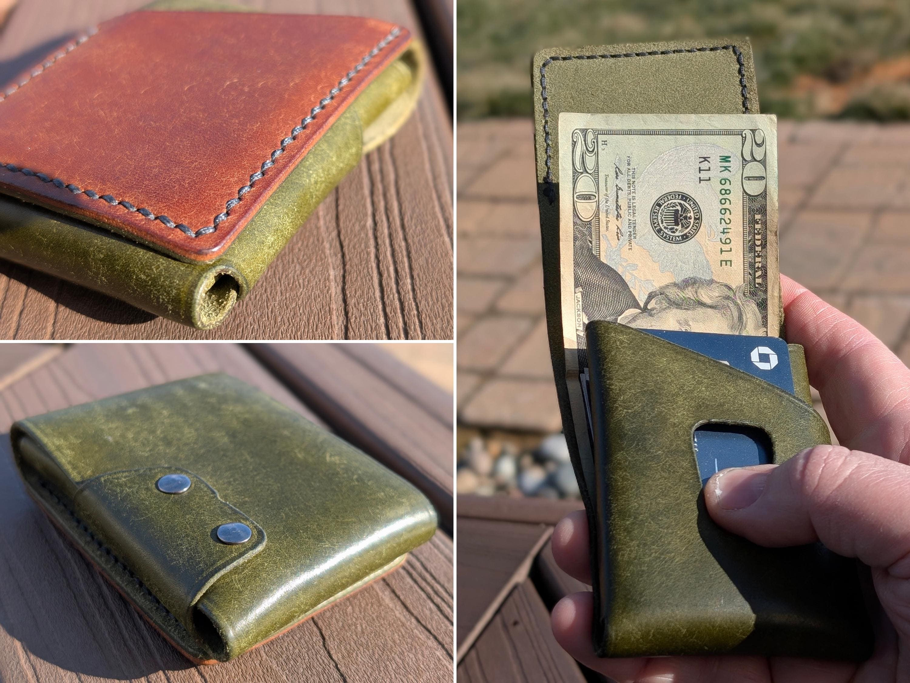 Italian Leather Flap Wallet: Minimalist Cardholder, Tap-to-Pay