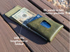 Italian Leather Flap Wallet: Minimalist Cardholder, Tap-to-Pay