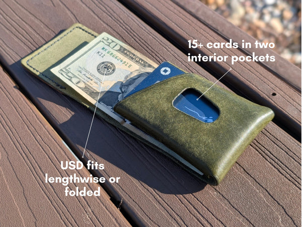 Italian Leather Flap Wallet: Minimalist Cardholder, Tap-to-Pay