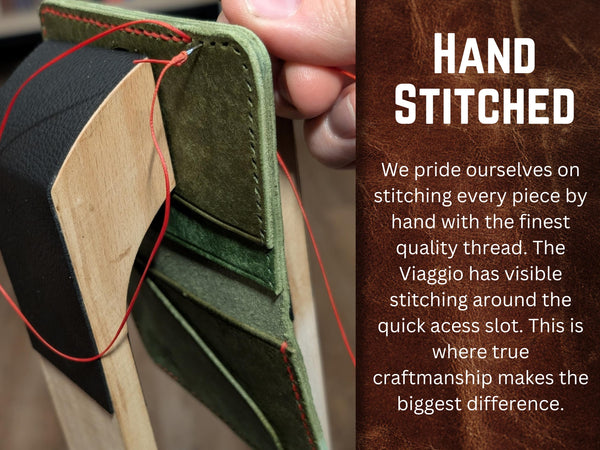 Italian Leather Flap Wallet: Minimalist Cardholder, Tap-to-Pay