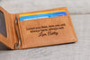 Mens Personalized Slim Leather Wallet With Money Clip, RFID Blocking Card Holder