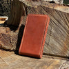 Handmade Leather Phone Holster, Hand-Stitched Belt Case, Crazy Horse Leather, Metal Clip, Custom Size