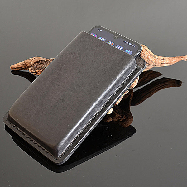 Genuine Leather Hand Stitched Cell Phone Belt Case Pouch Holster for iPhone 14 15 16 17 Pro Max Samsung Galaxy S22 S23 S24 S25 Note