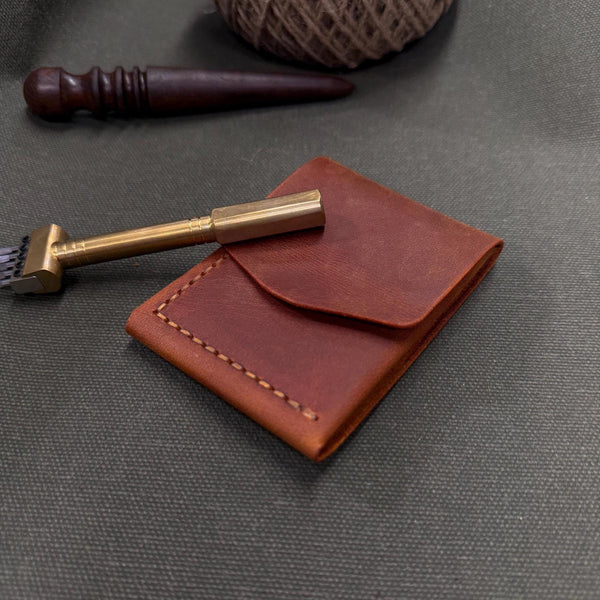 Leather Cash Wallet, Slim Card & Cash Holder, Handmade Minimalist Wallet, Front Pocket, Flap Wallet, Personalized Wallet, Everyday Wallet