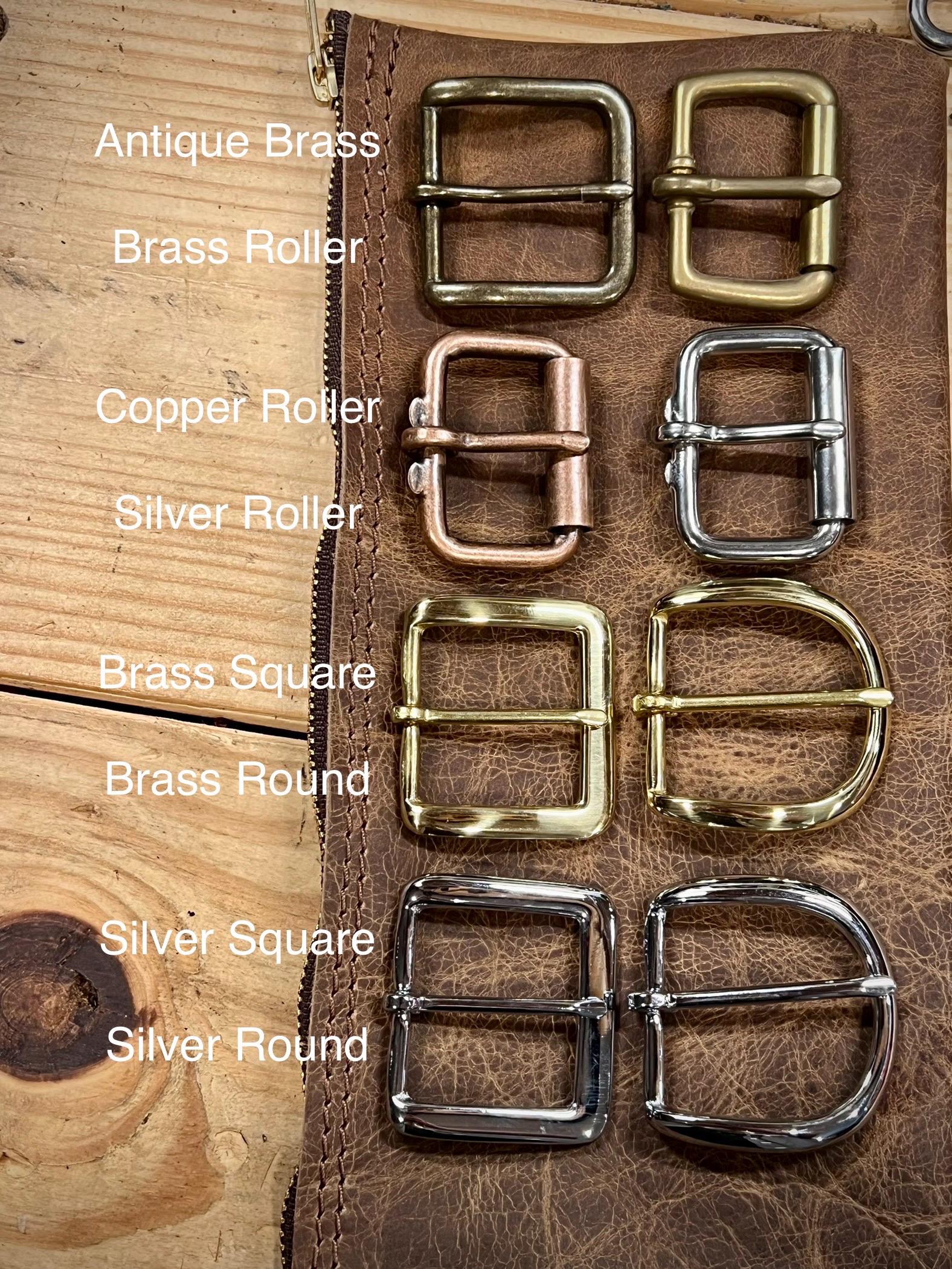 Handmade Leather Belt for Men, 1.5” Full Grain Buffalo Leather, Changeable Buckle, Made in USA