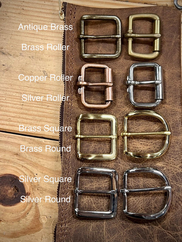 Handmade Leather Belt for Men, 1.5” Full Grain Buffalo Leather, Changeable Buckle, Made in USA