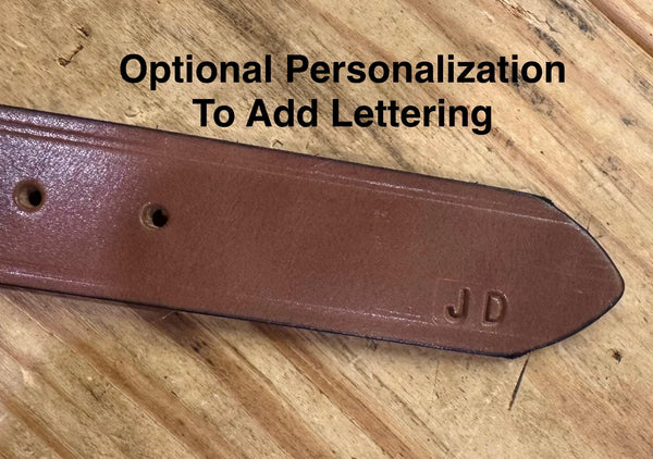 Handmade Leather Belt for Men, 1.5” Full Grain Buffalo Leather, Changeable Buckle, Made in USA