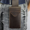 Handmade Crazy Horse Leather Phone Holster with Belt Loop, Custom Fit Case For iPhone