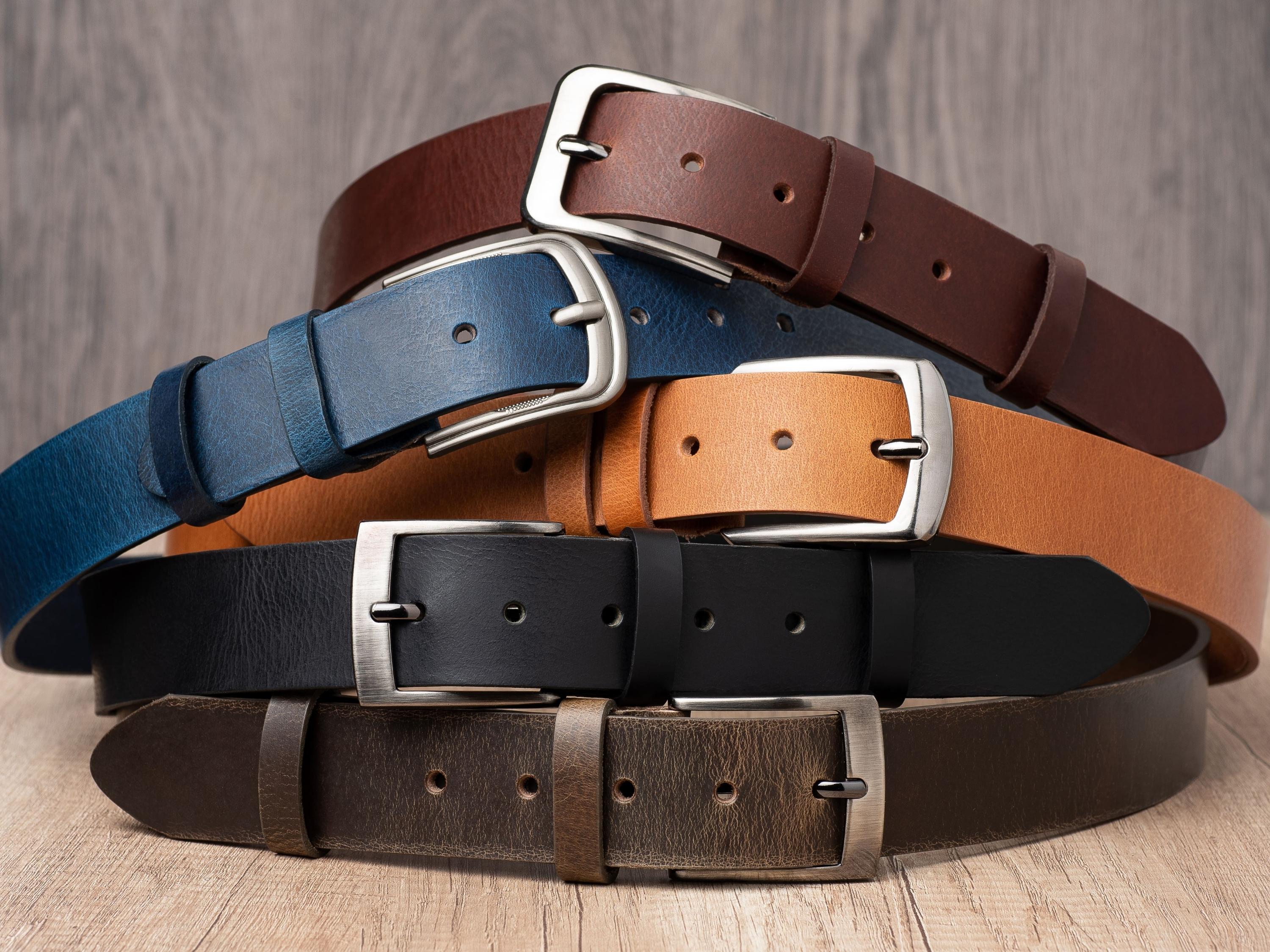Handmade Full Grain Leather Belt – Men’s Casual Accessory