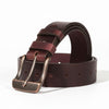Amish Made Full Grain Buffalo Leather Belt: 1.5" Wide, USA HANDMADE