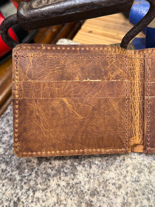 Alligator Leather Wallet, Handmade Full Grain Bifold, Personalized, Made in USA