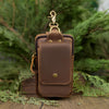 Personalized Leather Phone Belt Pouch, Retro Hiking Waist Bag