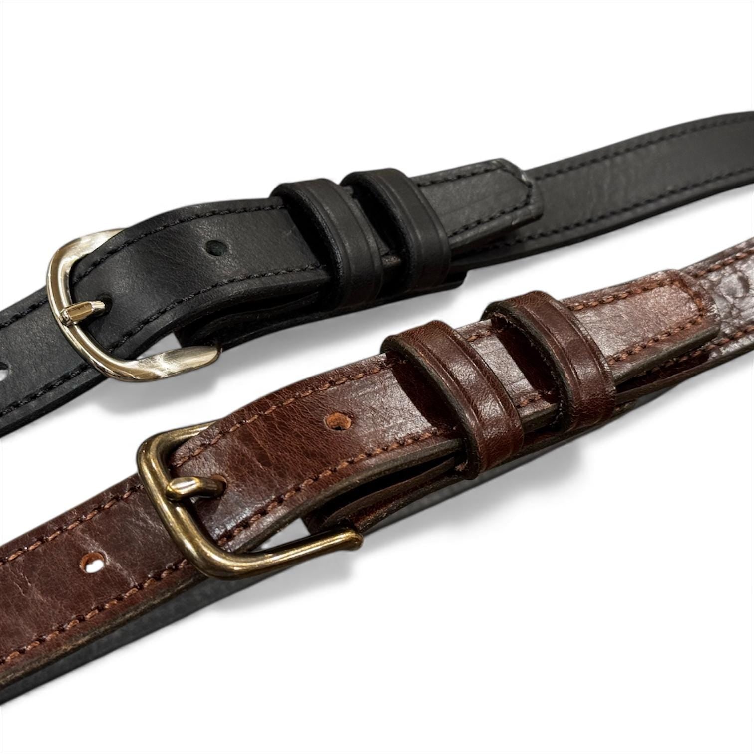Handmade 1” Full Grain Leather Belt: Brown or Black Men’s Belt, USA Made