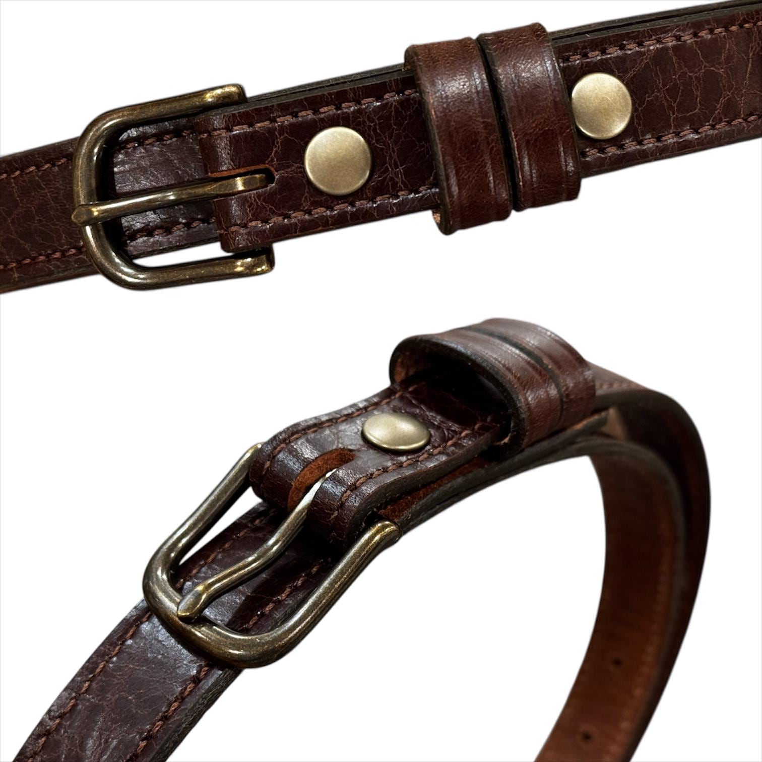 Handmade 1” Full Grain Leather Belt: Brown or Black Men’s Belt, USA Made