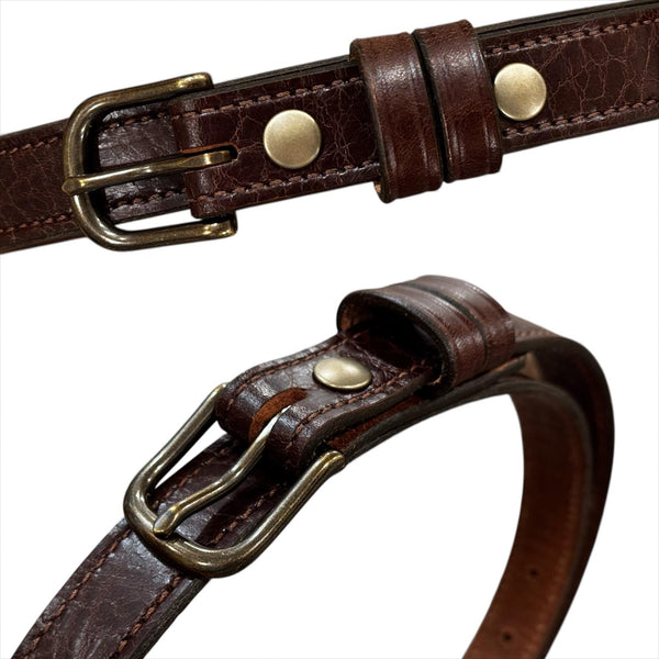 Handmade 1” Full Grain Leather Belt: Brown or Black Men’s Belt, USA Made