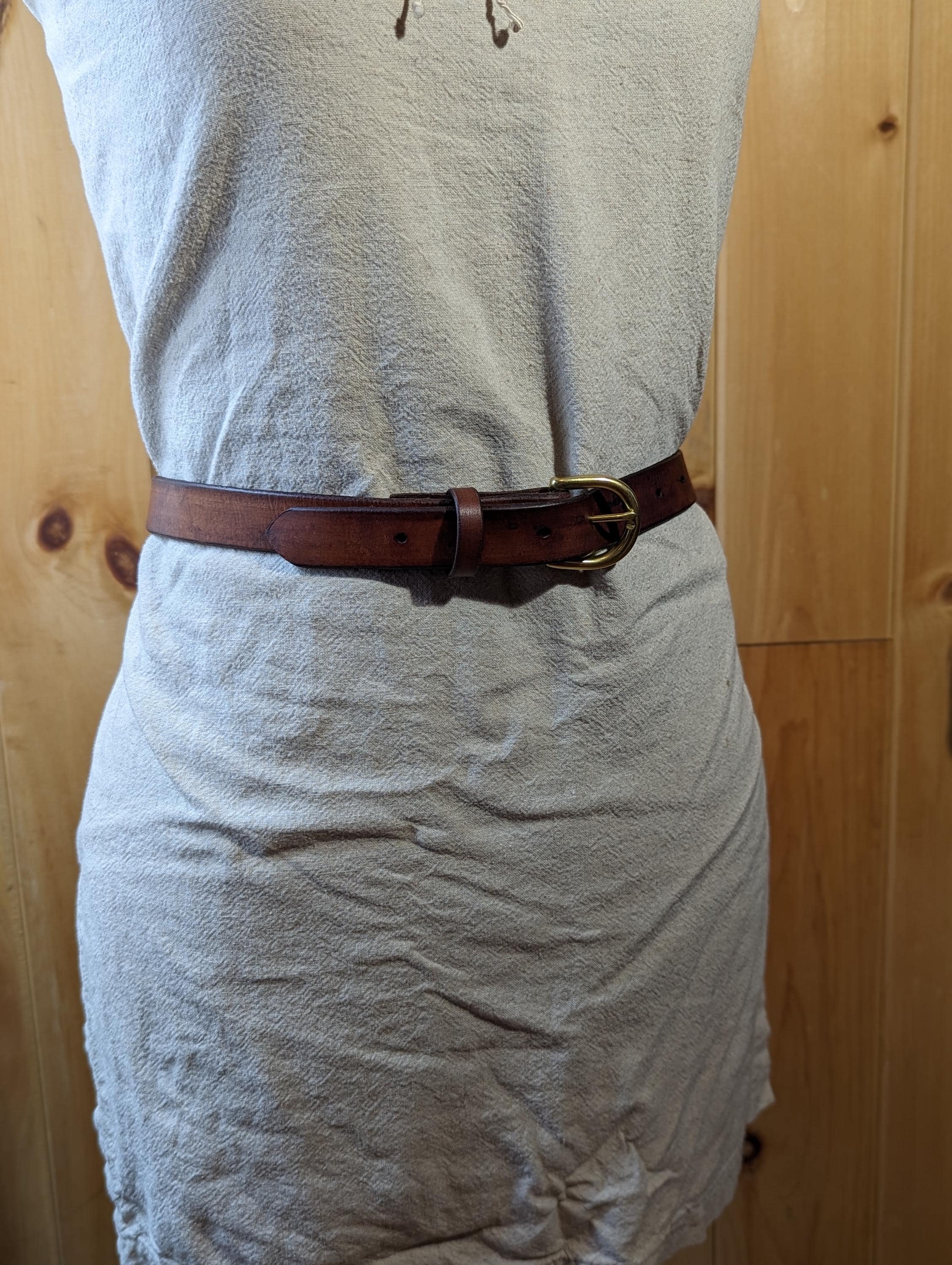 Handmade Full Grain, Cow Leather Belt: Customizable Buckle & Length, USA Made, 1" Wide