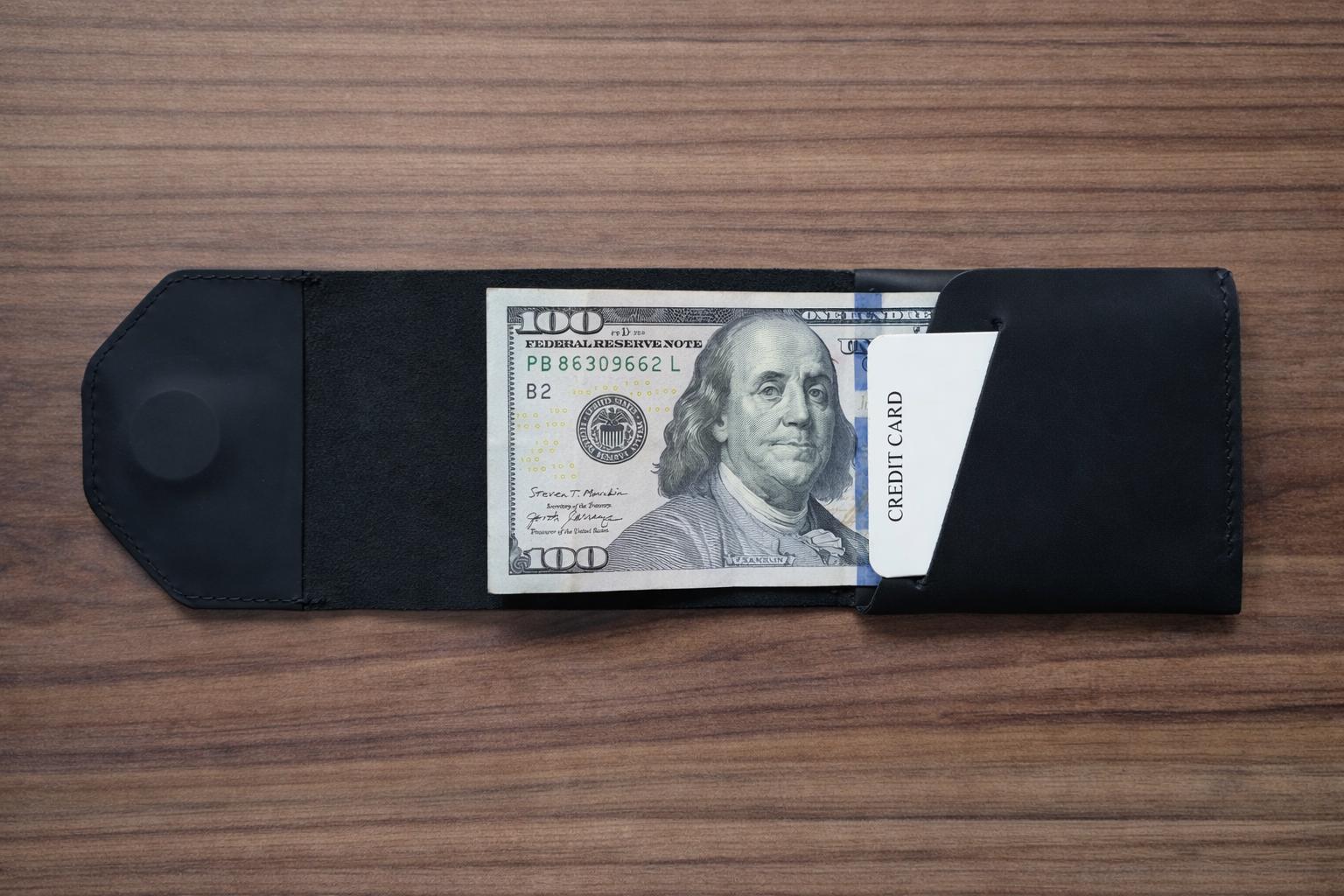 Personalized Full Grain Leather Cash Wallet for Men, Slim Front Pocket Card Holder, Handmade Minimalist Magnetic Flap Wallet, Gift for Him