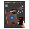 Slim Leather Front Pocket Wallet – Minimalist Card Holder with Money Clip, RFID Protection