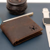 Personalized Leather Wallet Engraved RFID Men Wallet, Custom Fathers Day Bifold Gift for Dad Husband Boyfriend Him Anniversary Birthday Gift