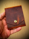 Handmade Italian Leather Wallet, Minimalist Card Holder with Pen Loop, William Tyndale