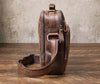 Personalized leather messenger crossbody bag - view 5