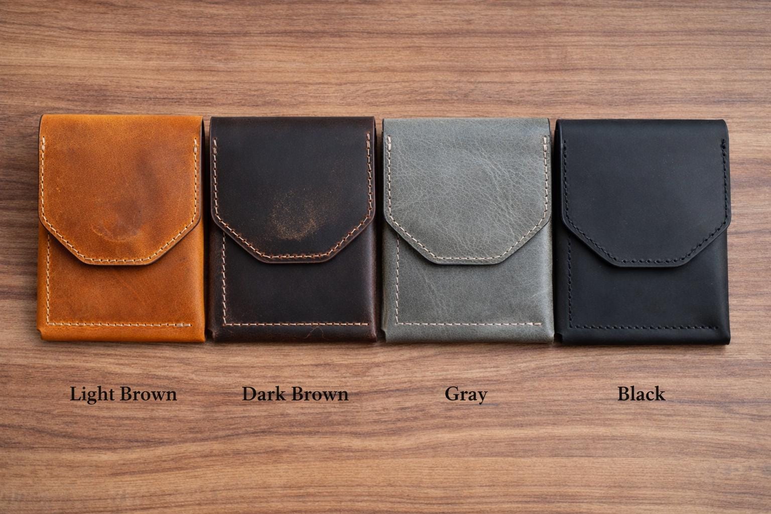 Personalized Leather Cash Wallet for Men, Full Grain Slim Front Pocket Card Holder, Handmade Minimalist Wallet, Gift for him
