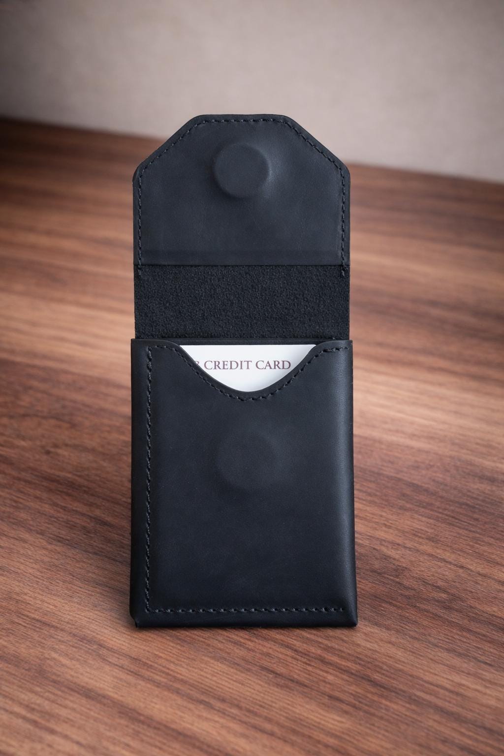 Personalized Leather Cash Wallet for Men, Full Grain Slim Front Pocket Card Holder, Handmade Minimalist Wallet, Gift for him