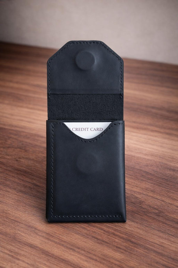 Personalized Leather Cash Wallet for Men, Full Grain Slim Front Pocket Card Holder, Handmade Minimalist Wallet, Gift for him