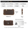 Handmade Genuine Leather Phone Holster for Men, iPhone 17 16 15 14 Pro Max Belt Pouch, 6.9 Inch Cellphone Waist Bag,Travel Camping PhoneCase