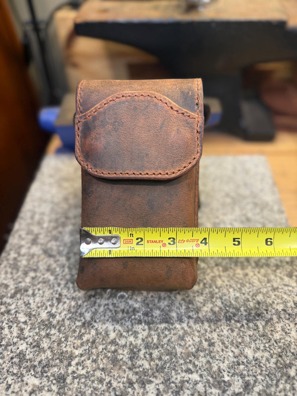No-Scratch Leather Phone Holster, Mechanic Phone Case, Handmade Full Grain, Made in USA