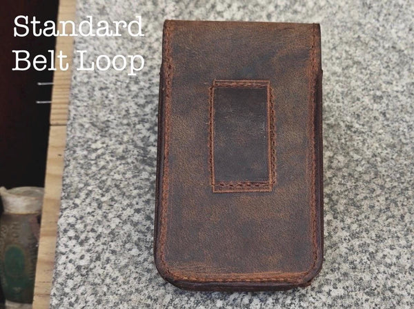 No-Scratch Leather Phone Holster, Mechanic Phone Case, Handmade Full Grain, Made in USA