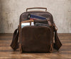 Personalized leather messenger crossbody bag - view 4