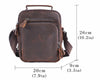 Personalized leather messenger crossbody bag - view 8