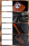 Handmade Leather iPhone Case, Full Grain Leather Cover for iPhone 17 16 15 14 13